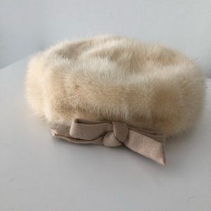 Vintage rabbit fur hat
